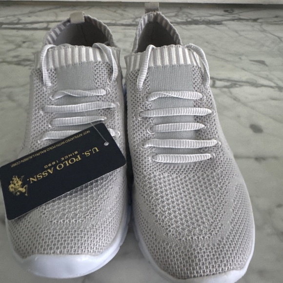 Brand New U.S. Polo Assn. Light Grey Sneakers - Picture 3 of 4